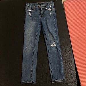 RACHEL Rachel Roy Slim Distressed Skinny Jeans - Blue Wash